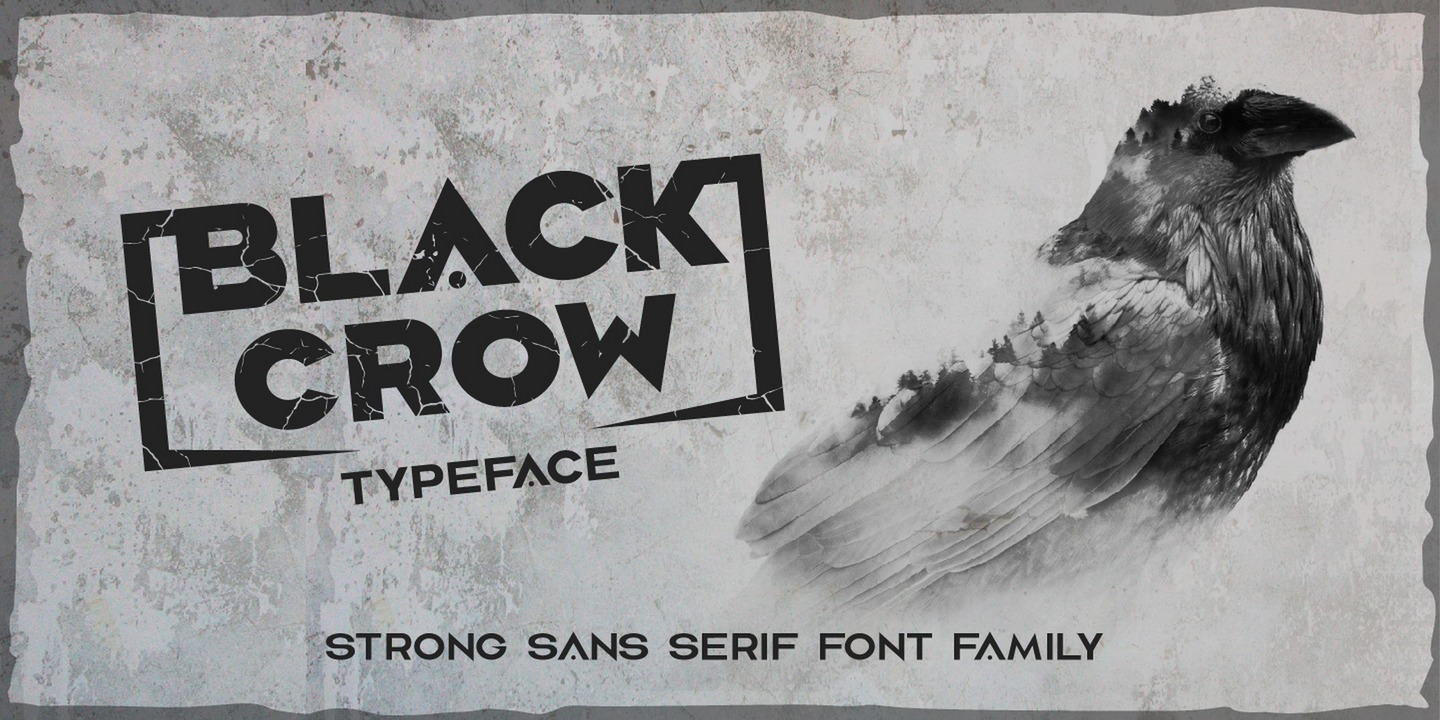 Пример шрифта Black Crow